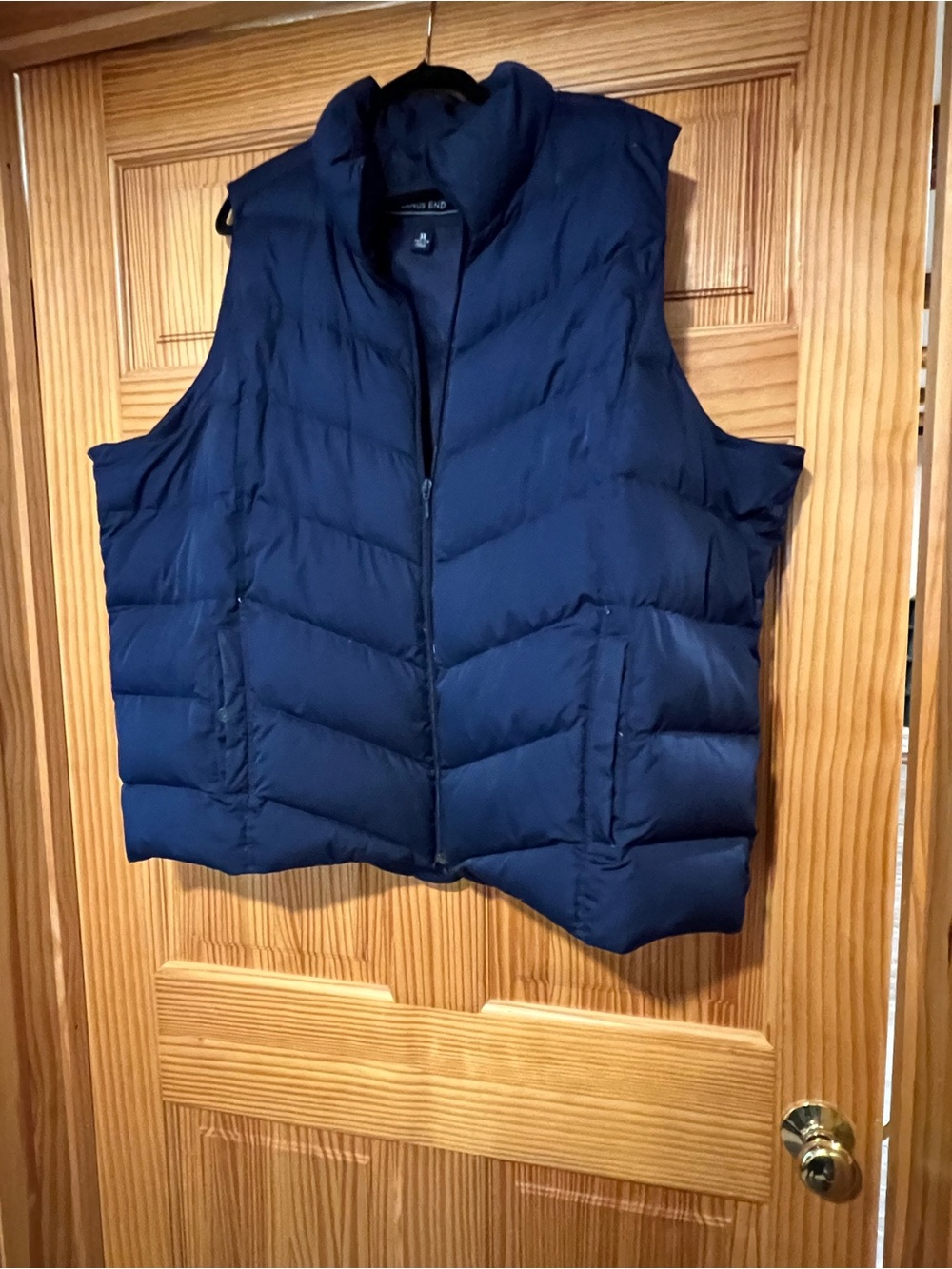 Lands' End Women's Navy Quilted Down Vest